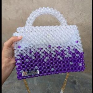 beads bag hand made diamond purple